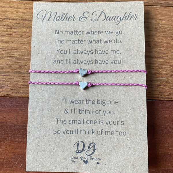 Hand Stamped Mother Daughter Bracelets, Mother Daughter Gift Matching Mommy  And Me, Mothers Day Gift on Luulla