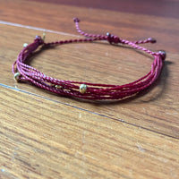Whispering Threads Bracelet with metal beads
